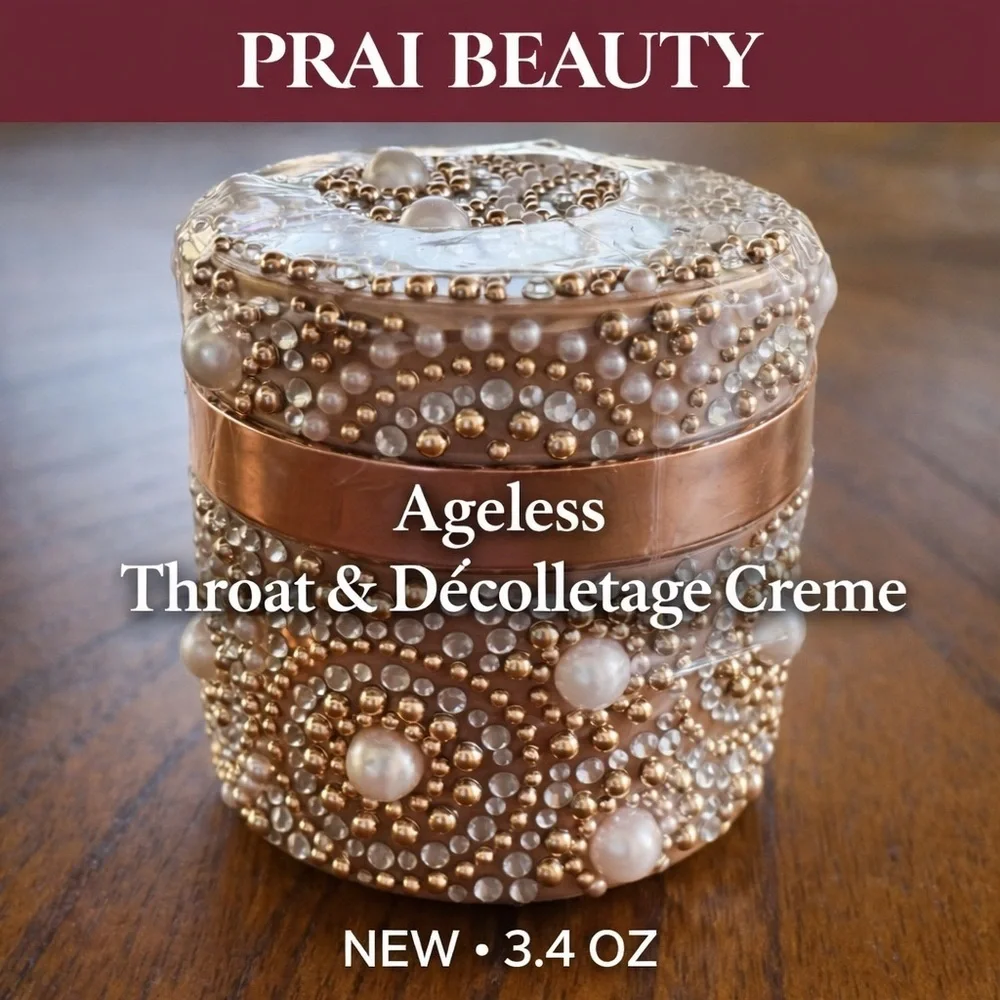 NEW Sealed PRAI Beauty Ageless Throat & Décolletage Creme Intensive Gold+ 3.4oz